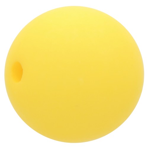 Perle en résine opaque effet mat 12 mm - Jaune soleil x1