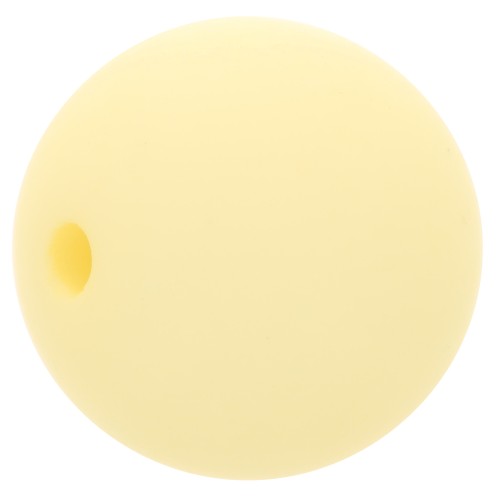 Perle en résine opaque effet mat 12 mm - Jaune pastel x1