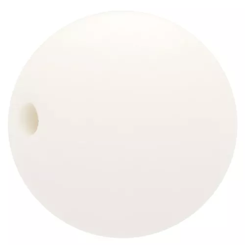 Perle en résine opaque effet mat 14 mm - Ivoire x1