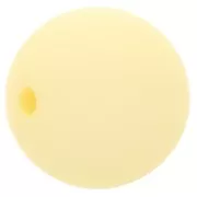 Perle en résine opaque effet mat 14 mm - Jaune pastel x1