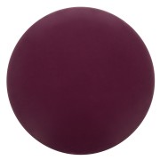 Cabochon rond en résine opaque effet mat 12 mm - Aubergine x1