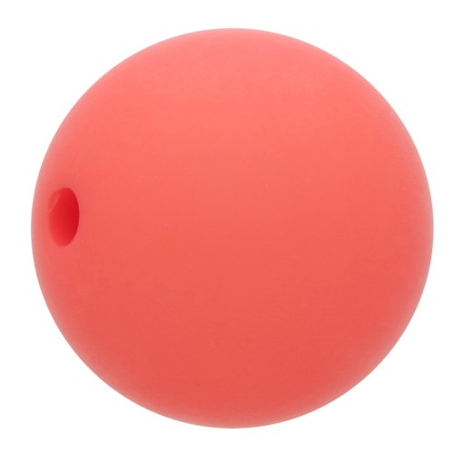 Perle en résine opaque effet mat 8 mm - Rouge corail x1
