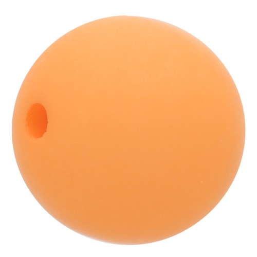 Perle en résine opaque effet mat 10 mm - Orange clair x1