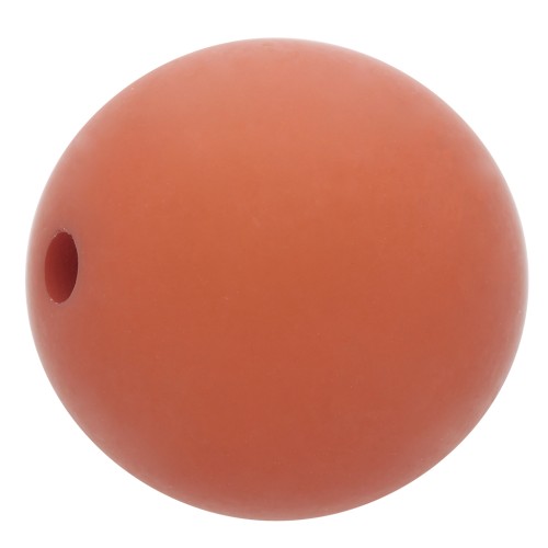 Perle en résine opaque effet mat 10 mm - Terracotta x1