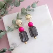 Perle en résine opaque effet mat 12 mm - Rouge corail x1