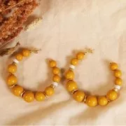 Perle en résine opaque effet mat 12 mm - Terracotta x1