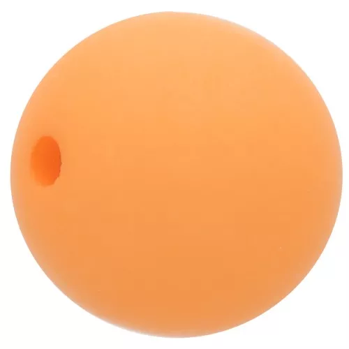 Perle en résine opaque effet mat 14 mm - Orange clair x1