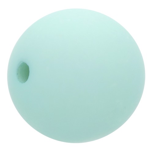 Perle en résine opaque effet mat 8 mm - Vert d'eau x1