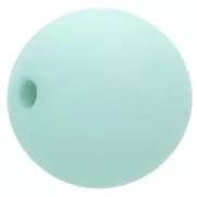 Perle en résine opaque effet mat 12 mm - Vert d'eau x1