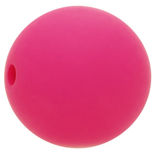 Perle en résine opaque effet mat 12 mm - Fuchsia x1