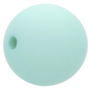 Perle en résine opaque effet mat 14 mm - Vert d'eau x1