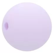 Perle en résine opaque effet mat 14 mm - Parme x1