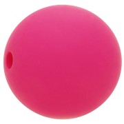 Perle en résine opaque effet mat 14 mm - Fuchsia x1|raw }}