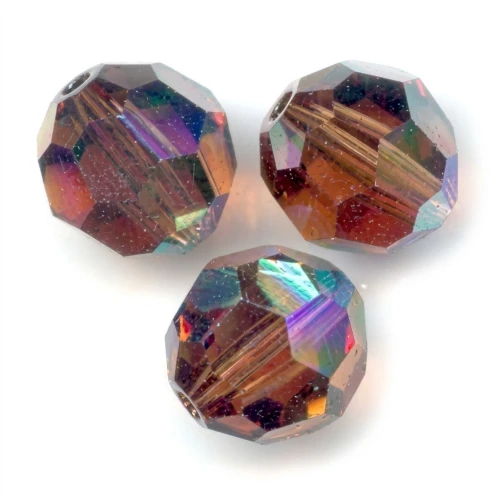 Perles rondes PureCrystal 5000 4 mm - Smoked Topaz AB x20