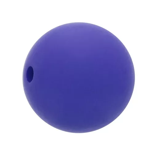 Perle en résine opaque effet mat 10 mm - Bleu royal x1