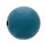 Perle en résine opaque effet mat 10 mm - Bleu canard x1