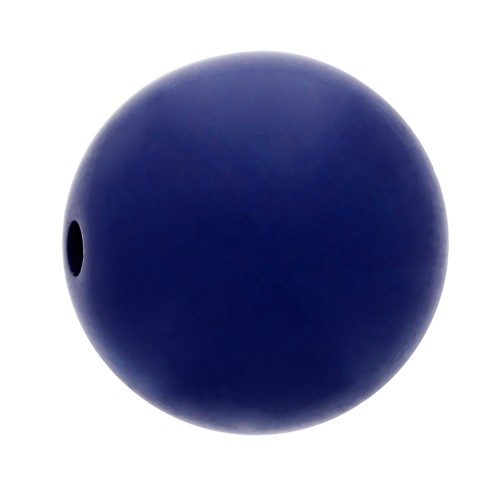 Perle en résine opaque effet mat 10 mm - Bleu marine x1