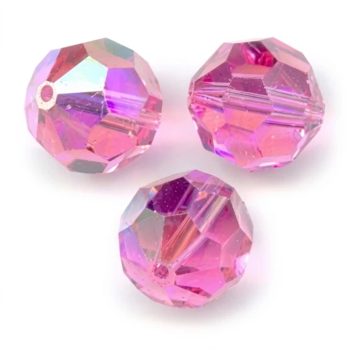 Perles rondes PureCrystal 5000 4 mm - Rose AB x20
