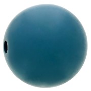 Perle en résine opaque effet mat 12 mm - Bleu canard x1|raw }}