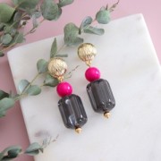 Perle en résine opaque effet mat 12 mm - Bleu canard x1