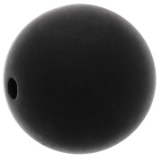 Perle en résine opaque effet mat 12 mm - Noir x1|raw }}