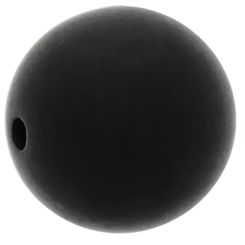 Perle en résine opaque effet mat 12 mm - Noir x1