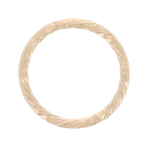 Anneau fermé rond diamanté 10 mm - Gold filled (or laminé)  x1