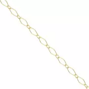 Chaîne maille Rombo alternée limée 2.8 mm - Gold filled (or laminé)  x50cm