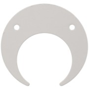 Intercalaire 2 trous forme demi-lune ou corne 20 mm - Argent 925 x1