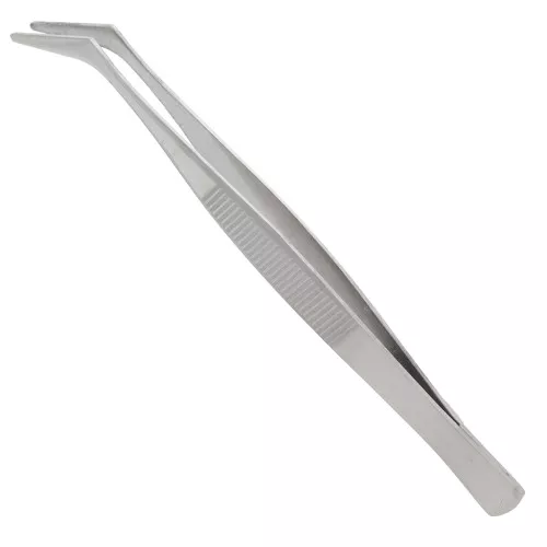 Pince de précision - brucelle courbée plat 12 cm x1