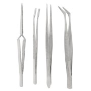 Set de 4 pinces brucelles de précision 12 cm|raw }}
