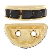 Rondelle Demi-Lune 14x8 mm dorée Jet x1