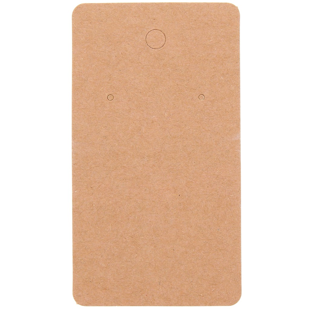 Cartes De Présentation En Papier Kraft 9x5 Cm - Lot De 100, Pour Boucles D'oreilles, Colliers, Bijoux