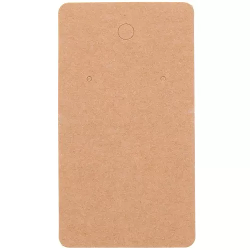 Lot de 20 supports bijoux 9x5 cm pour boucles d'oreilles - Kraft