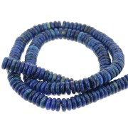 Perles Heishi rondelles en pierre gemme 6.5x2 mm - Lapis lazuli x38cm