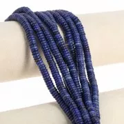 Perles Heishi rondelles en pierre gemme 6.5x2 mm - Lapis lazuli x38cm