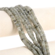 Perles rondelles - Heishi en pierre gemme  6.5x2 mm - Labradorite x38cm