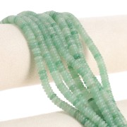 Perles rondelles - Heishi en pierre gemme  6.5x2 mm - Aventurine x38cm