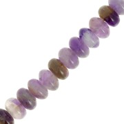 Perles rondelles - Heishi en pierre gemme 8.5x5 mm - Amethyste x15|raw }}