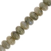 Perles rondelles - Heishi en pierre gemme 8.5x5 mm - Labradorite x15|raw }}