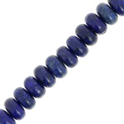 Perles Heishi rondelles en pierre gemme 8.5x5 mm - Lapis lazuli x15