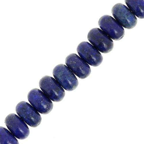 Perles Heishi rondelles en pierre gemme 8.5x5 mm - Lapis lazuli x15