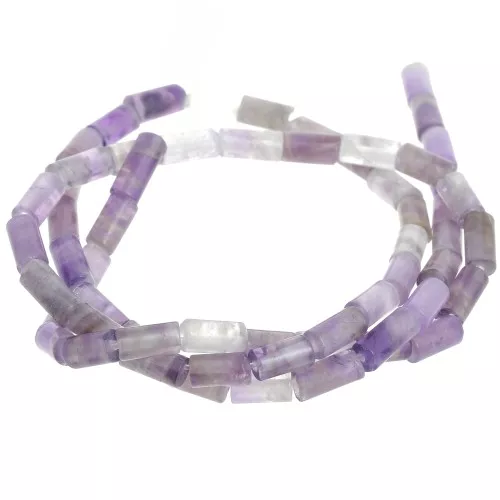 Perles tube en pierre gemme  6x3 mm - Amethyste x38cm