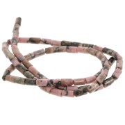 Perles tube en pierre gemme  6x3 mm - Rhodonite x38cm|raw }}