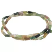 Perles tube en pierre gemme  6x3 mm - Agate indienne x38cm