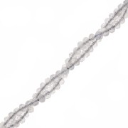 Perles rondelles aplaties facettées 3.5x2.5 mm en pierre gemme  - Labradorite x39cm