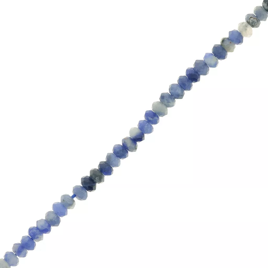 Perles De Saphir Facettées - Rondelles 2.5x1.5 Mm - Lot De 10 Pièces - Neuf Pour Bijoux