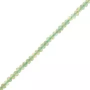 Perles rondelles aplaties facettées 3x2 mm en pierre gemme  - Aventurine x39cm