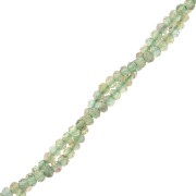 Perles rondelles aplaties facettées 3x2 mm en pierre gemme - Aventurine x39cm