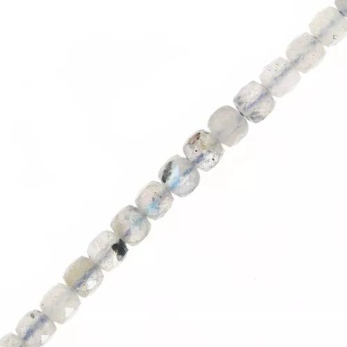 Perles cube facetté 4.5x4.5 mm en pierre gemme - Labradorite x10